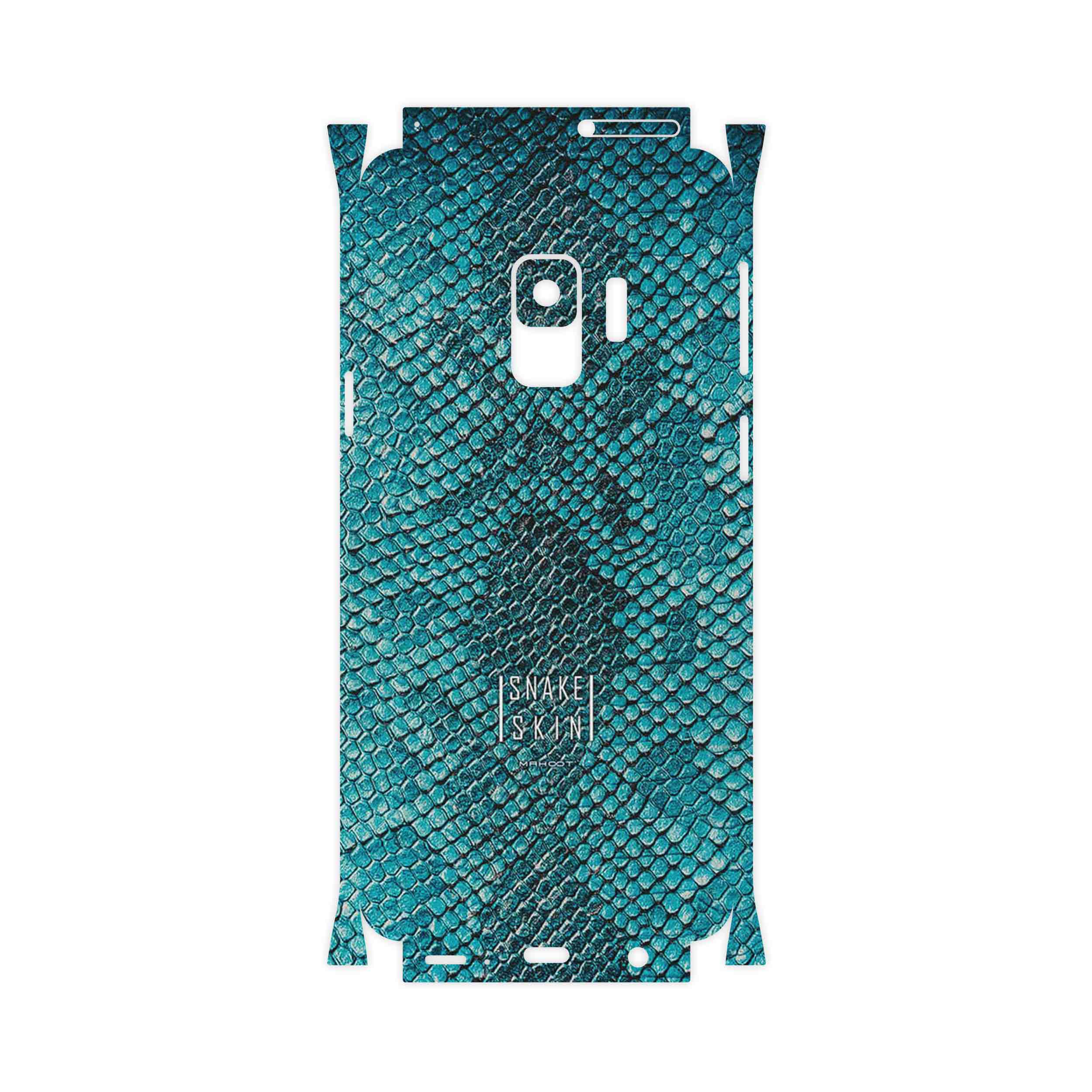 برچسب پوششی ماهوت مدل Blue Snake Skin-FullSkin مناسب برای گوشی موبایل سامسونگ Galaxy S9