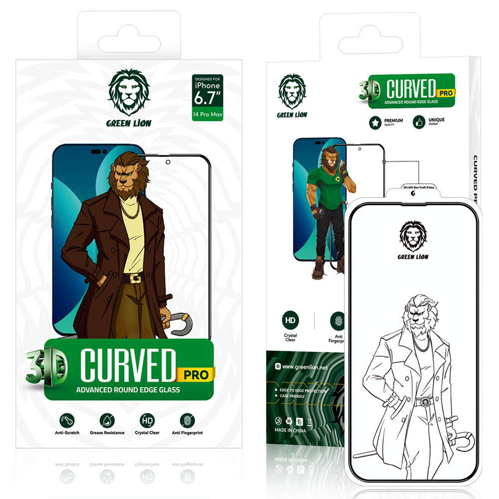 گلس شفاف گرین لاین 3D Curved Pro آیفون iPhone 14 Plus