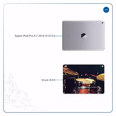 برچسب پوششی ماهوت مدل Drum Kit مناسب برای تبلت اپل iPad Pro 9.7 2016 A1673