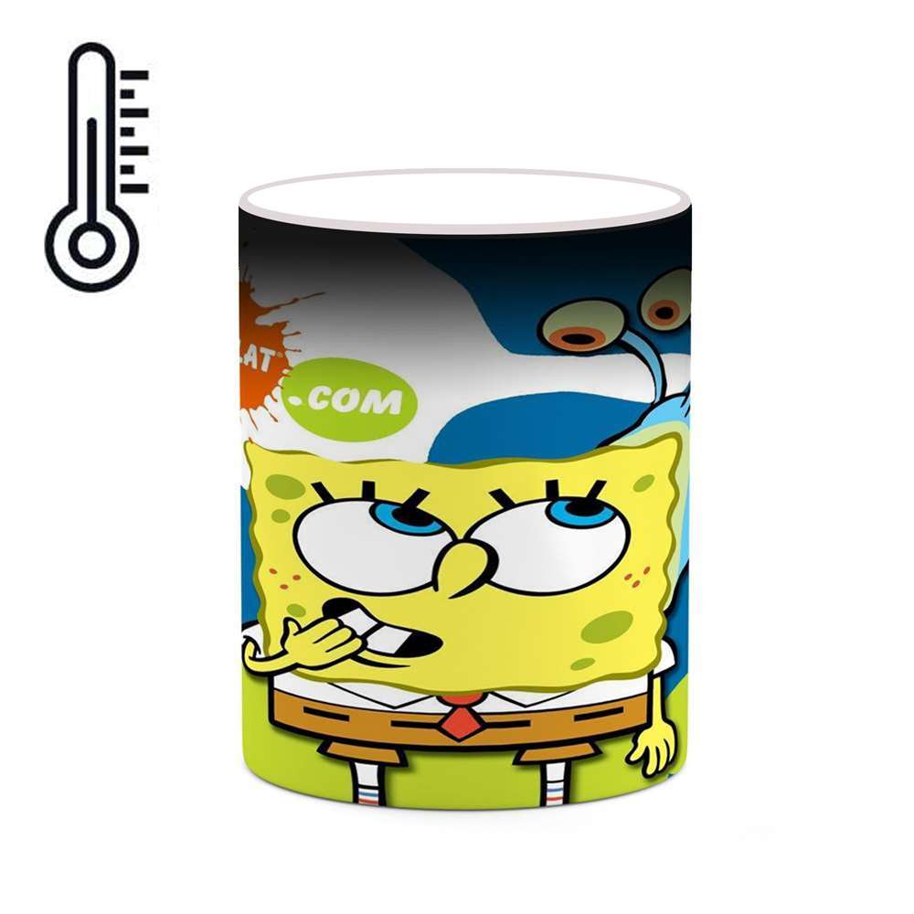 ماگ حرارتی کاکتی طرح کارتون باب اسفنجی مدل mgh23478