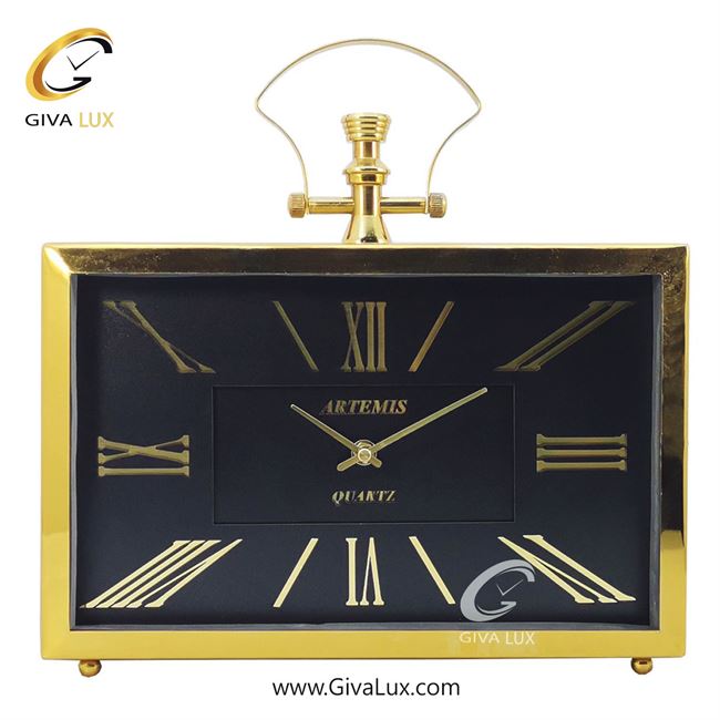 ساعت رومیزی اورجینال آرتمیس آلیاژ فلزی طلایی| کد رفرنس 20152، مدل: 2032Gold Black