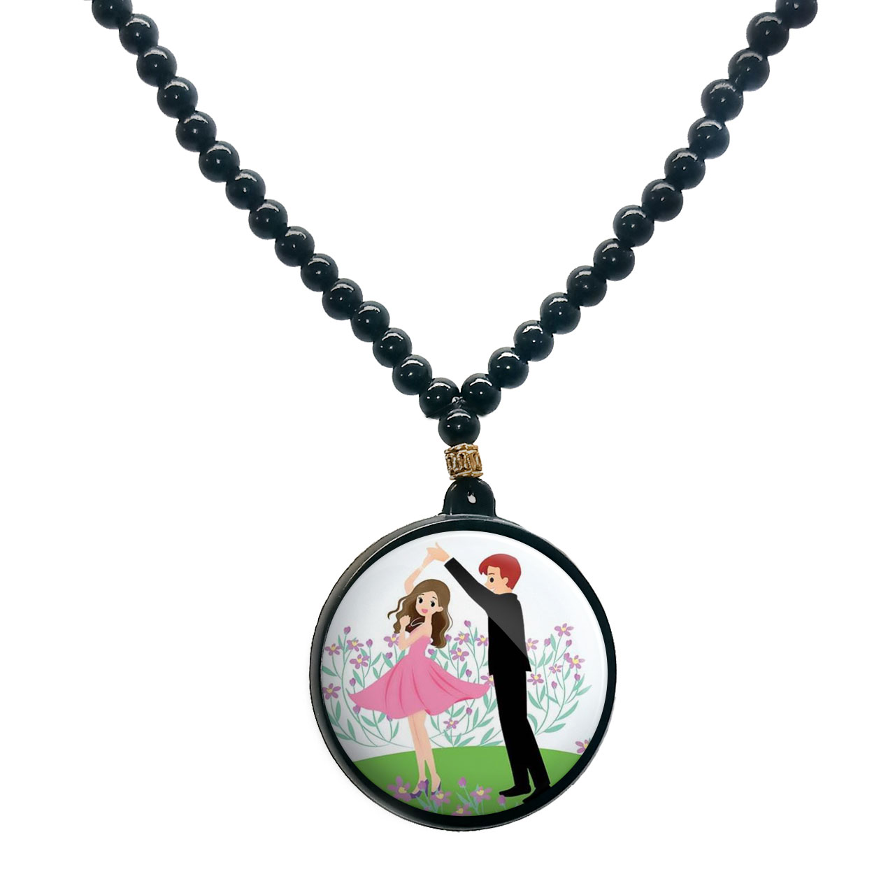 گردنبند پرمانه طرح عاشقانه کد pmd.5489 مدل دو طرفه