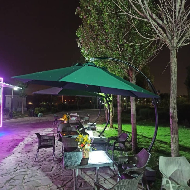 چتر و سایبان گرد با پایه المینیوم