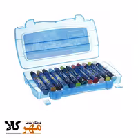 پاستل شمعی 12 رنگ جعبه طلقی imer