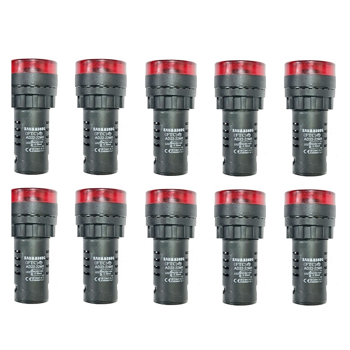 چراغ سیگنال بیزر مدل 110v بسته 10 عددی