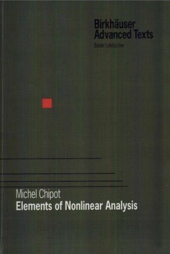 خرید و دانلود نسخه کامل کتاب Elements of Nonlinear Analysis (BirkhГ¤user Advanced Texts Basler LehrbГјcher)
