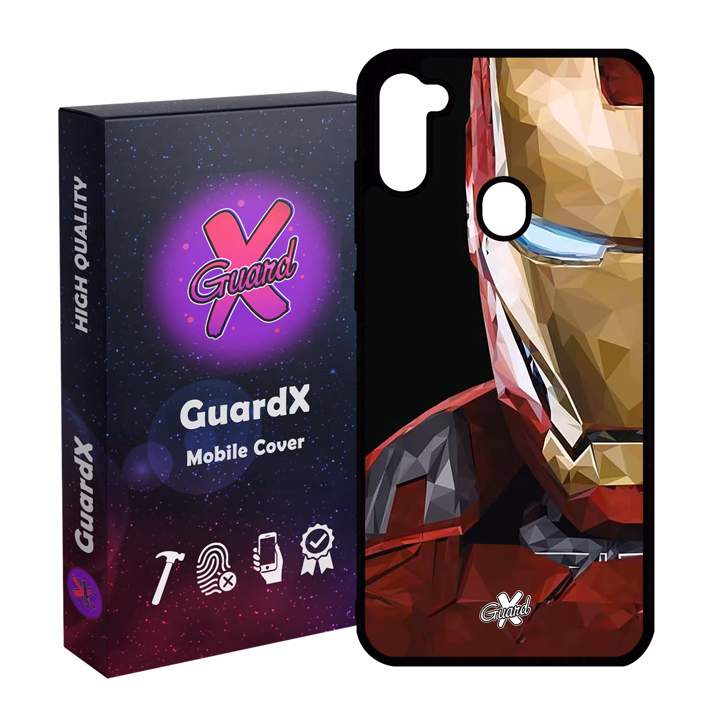 کاور گارد ایکس طرح Iron Man مدل Glass10048 مناسب برای گوشی موبایل سامسونگ Galaxy A11 / M11