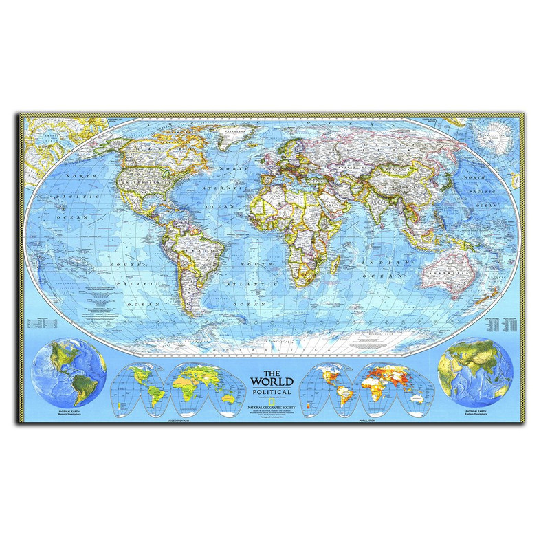 تابلو شاسی دنیای قابطرح کره ی زمین و نقشه ی جهان مدل SH-9215 | دنیای قاب