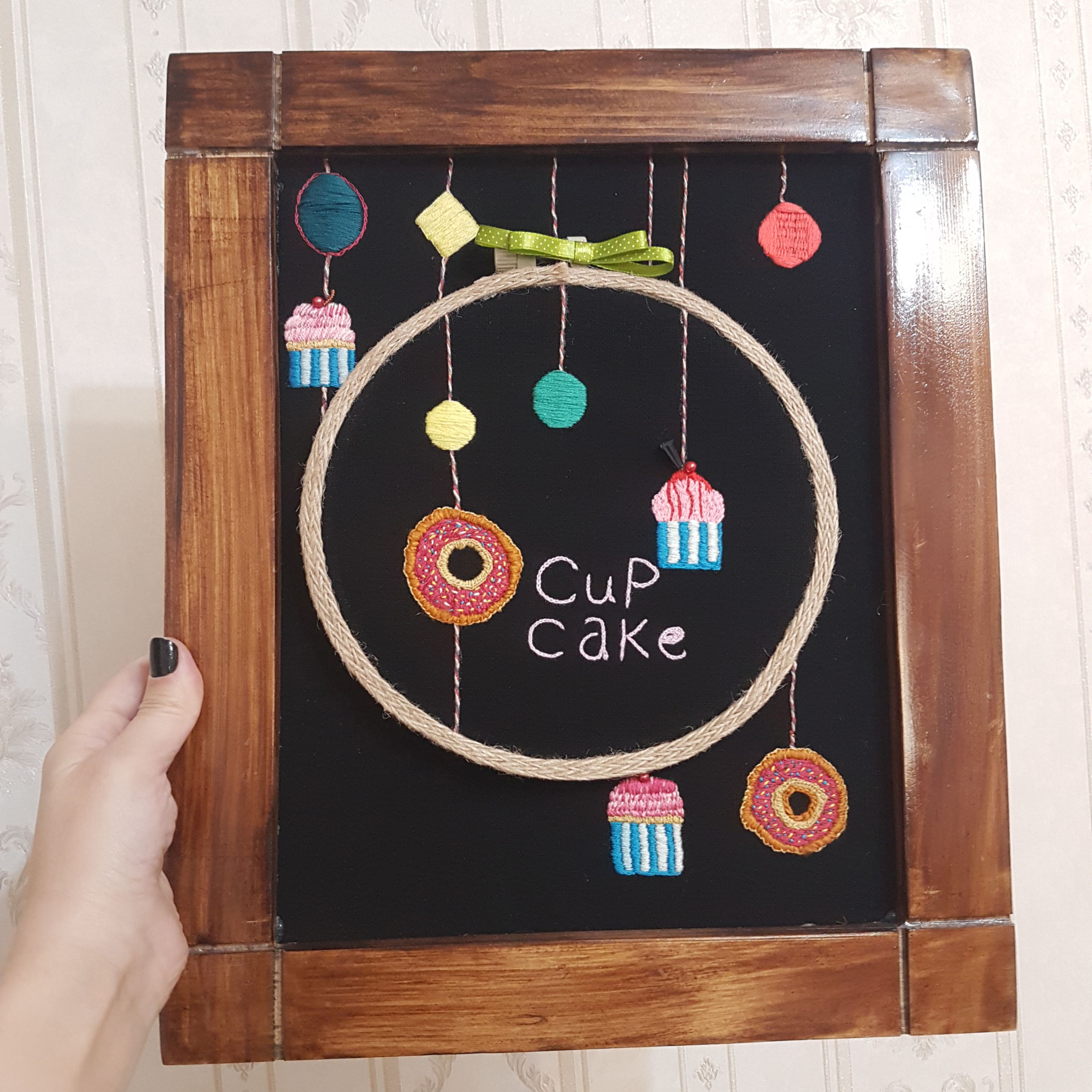 تابلو گلدوزی طرح کاپ کیک کد GOL152