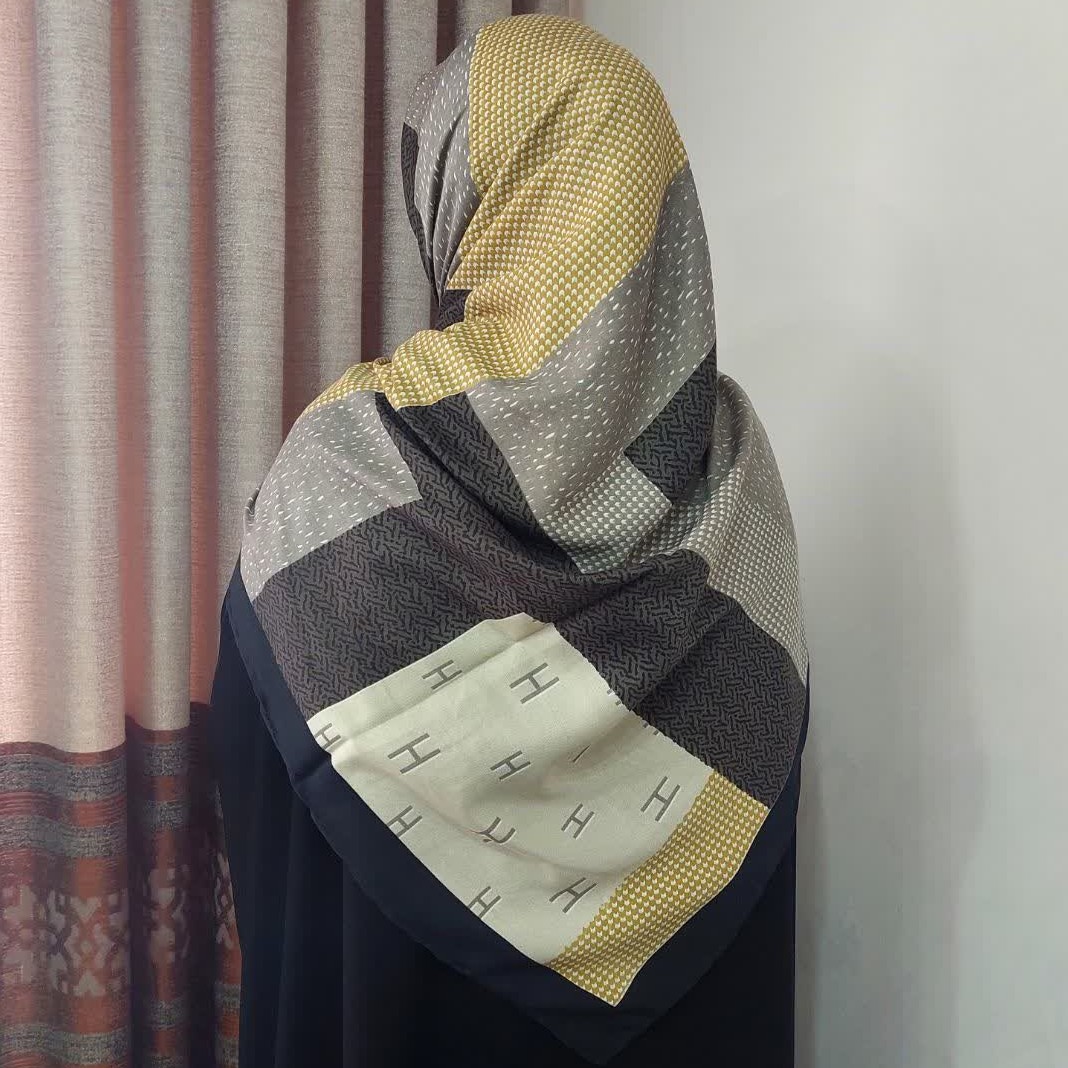 روسری نخی صابونی مناسب چهار فصل دور دست دوز ایستایی عالی