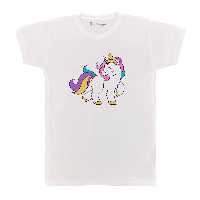 تی شرت بچگانه پرمانه طرح یونیکورن کد pmt.3276