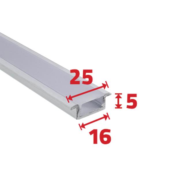 لاینر نوری توکار T3 - یراقینو فروش یراق آلات کابینت و درب