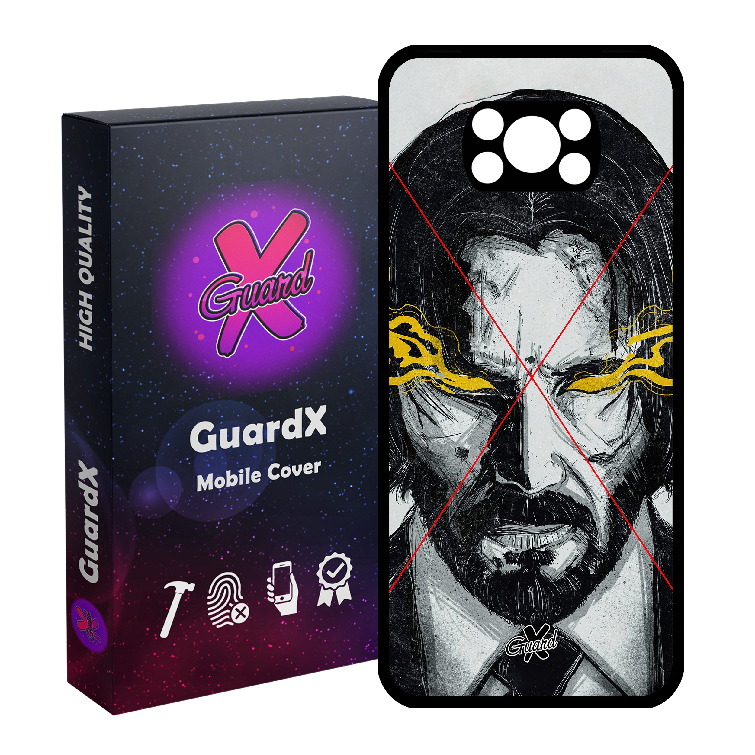 کاور گارد ایکس طرح John Wick مدل Glass10158 مناسب برای گوشی موبایل شیائومی Poco X3 / Poco X3 NFC