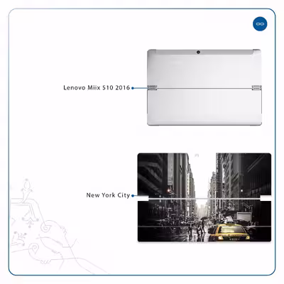 برچسب پوششی ماهوت مدل New York City مناسب برای تبلت لنوو Miix 510 2016