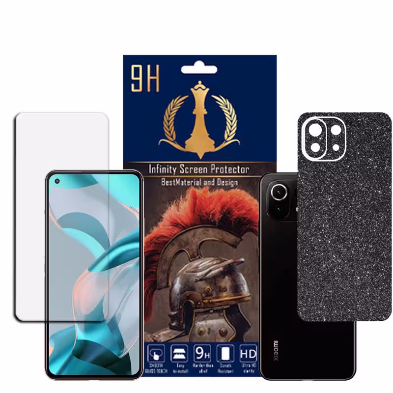 برچسب پوششی اینفینیتی مدل PRO MAX مناسب برای گوشی موبایل شیایومی MI 11 LITE به همراه محافظ صفحه نمایش