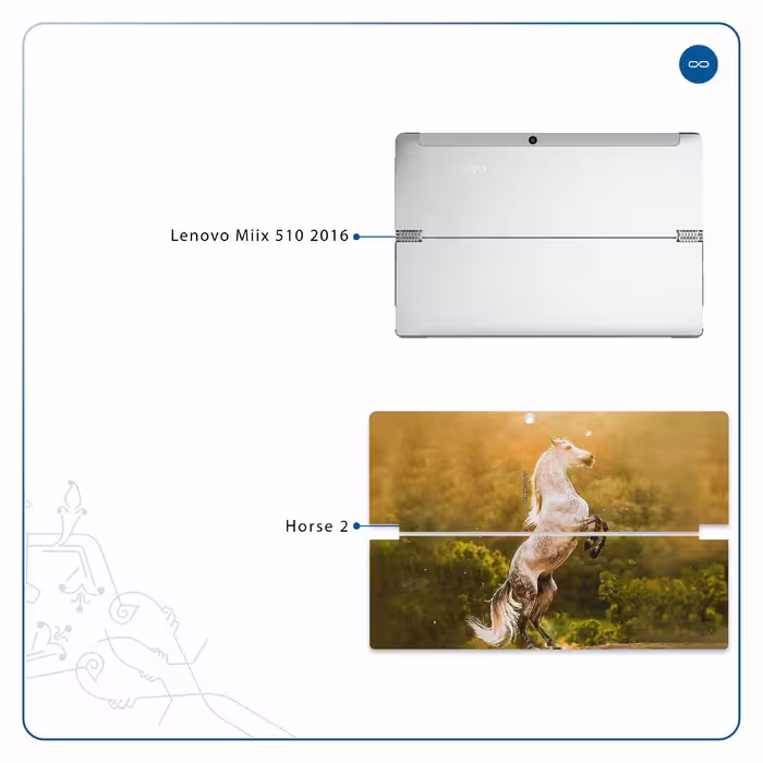 برچسب پوششی ماهوت مدل Horse-2 مناسب برای تبلت لنوو Miix 510 2016