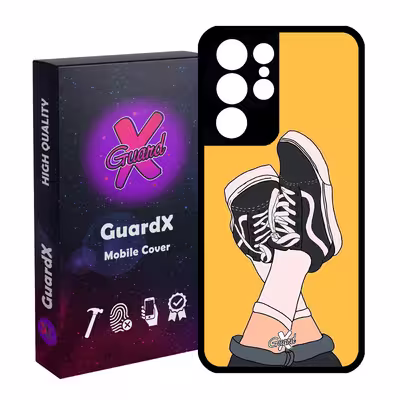 کاور گارد ایکس طرح Shoes مدل Glass10051 مناسب برای گوشی موبایل سامسونگ Galaxy S21 Ultra