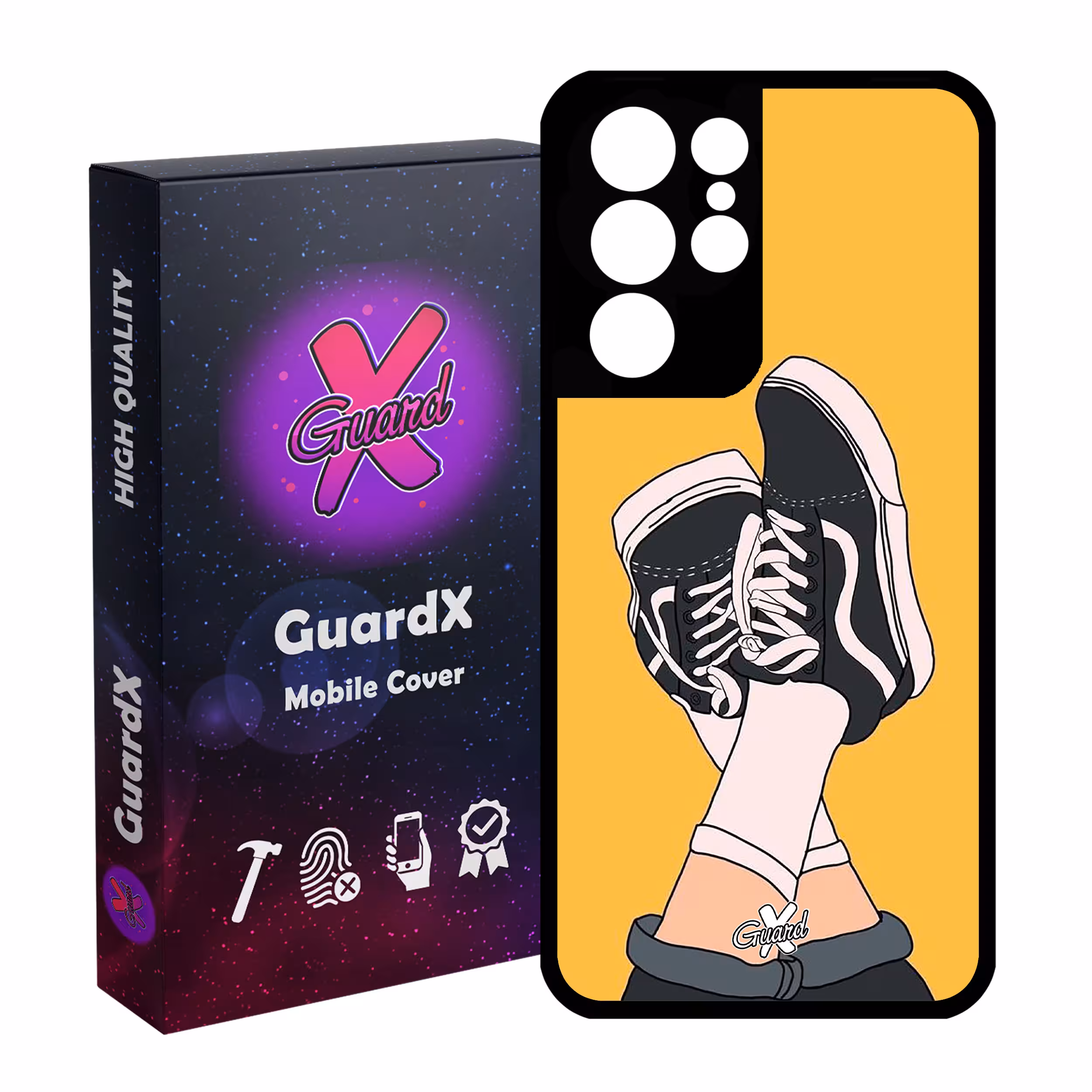 کاور گارد ایکس طرح Shoes مدل Glass10051 مناسب برای گوشی موبایل سامسونگ Galaxy S21 Ultra