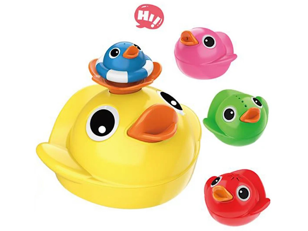 اسباب بازی حمام نوزادی طرح جوجه اردک مدل آب پاش