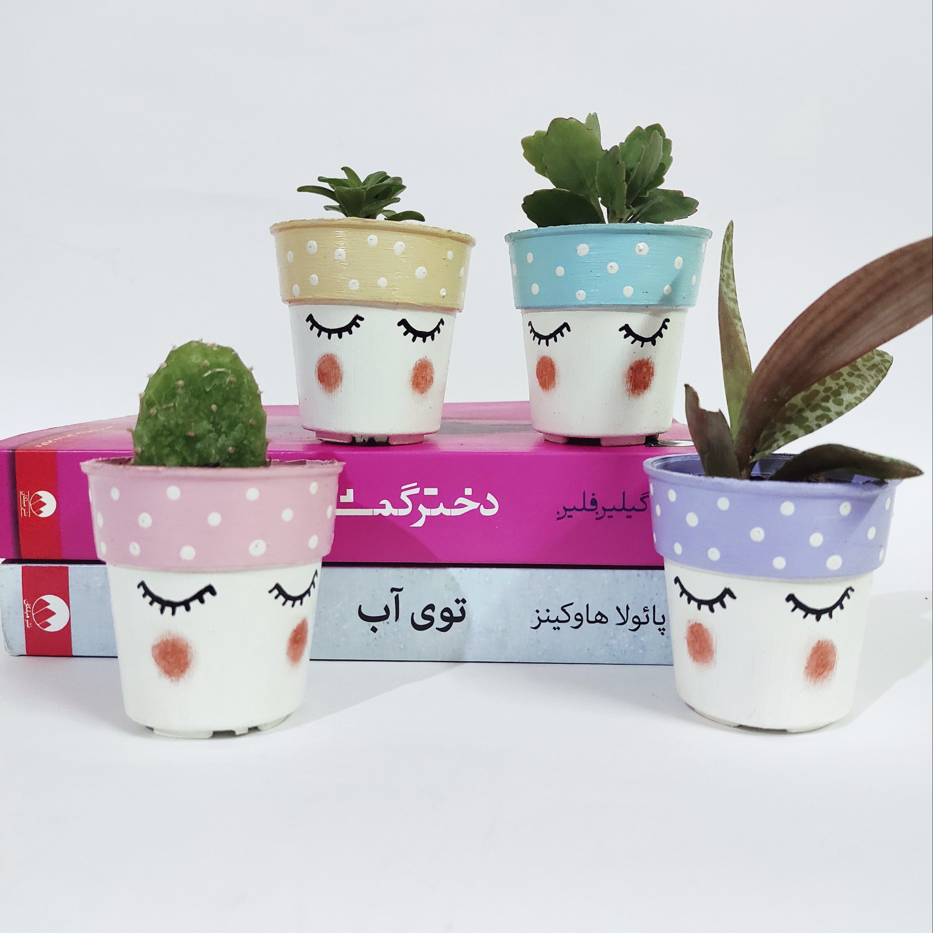 ست گلدان پاستیلی 4عددی