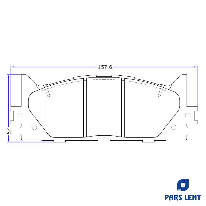 لنت ترمز جلو لنت پارس مدل PL24350 مناسب برای لکسوس ES350