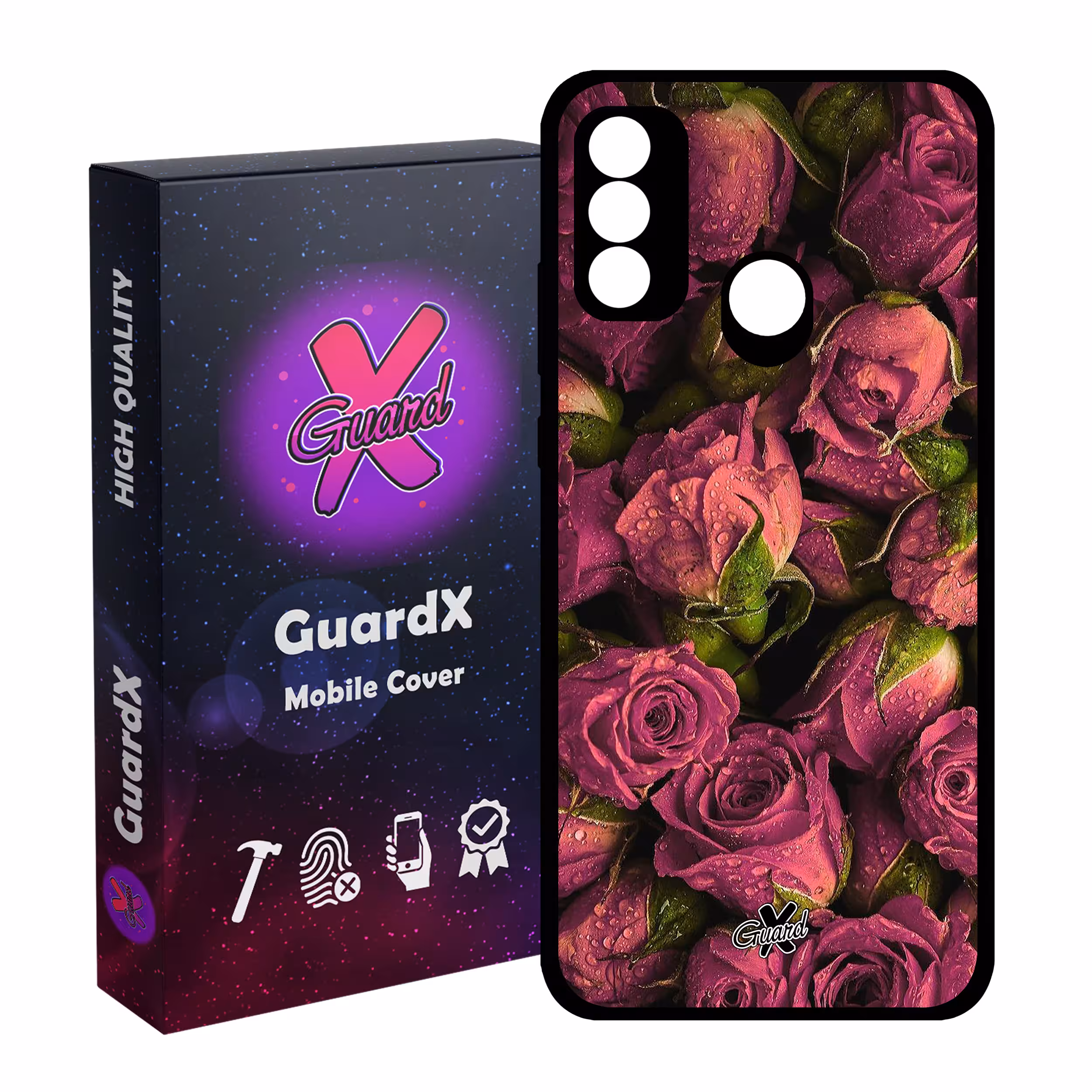 کاور گارد ایکس طرح Flower مدل Glass10006 مناسب برای گوشی موبایل هوآوی P Smart 2020