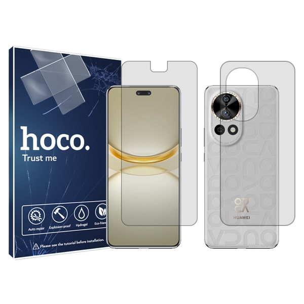 گلس صفحه نمایش و پشت گوشی هوآوی Nova 12 Ultra مدل هیدروژلی شفاف برند هوکو کد SS