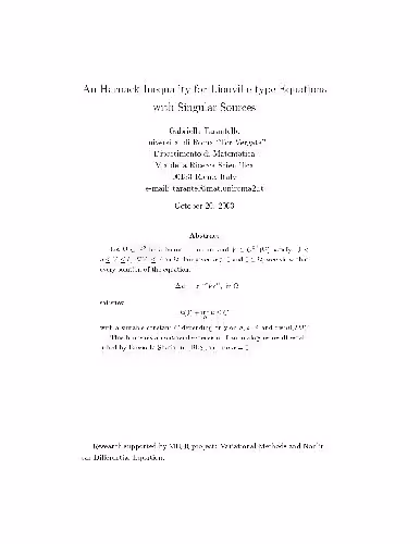خرید و دانلود نسخه کامل کتاب An Harnak inequality for Liouville-type equations with singular sources