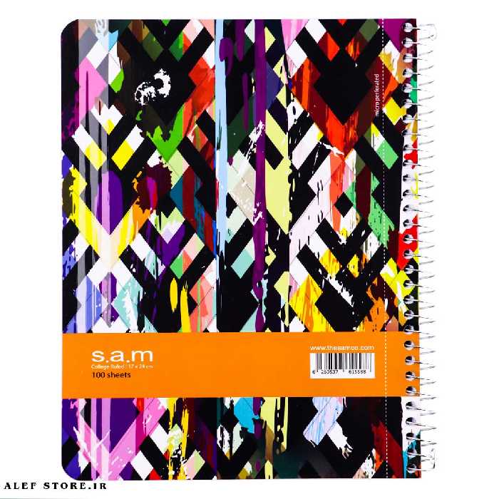 دفتر سیمی پرفراژدار 100 برگ سم- طرح لوزی
