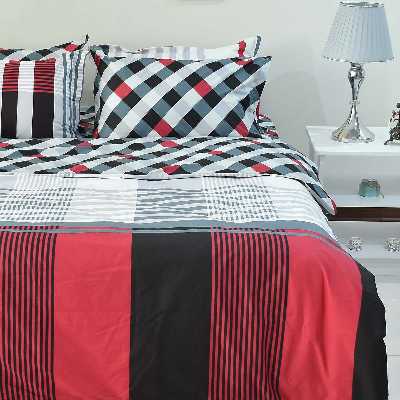 سرویس ملحفه بومرنگ مدل Kamila دونفره 6 تکه