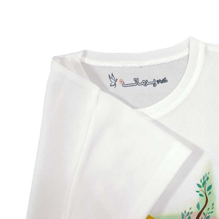 تی شرت آستین کوتاه بچگانه پرمانه طرح گربه چکمه پوش کد pmt.7616