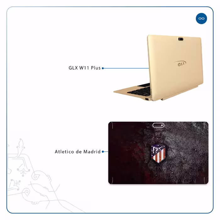 برچسب پوششی ماهوت مدل Atletico de Madrid مناسب برای تبلت جی ال ایکس W11 Plus