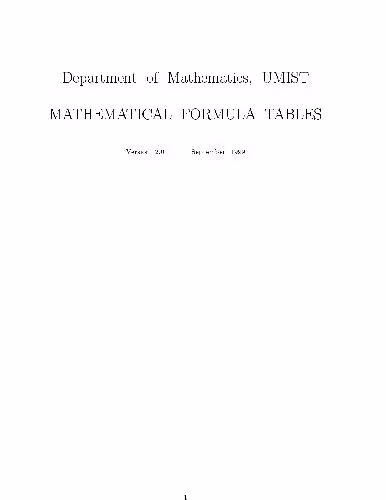 خرید و دانلود نسخه کامل کتاب Mathematical Formula Tables