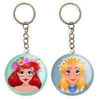 جاکلیدی خندالو مدل پری دریایی و آلیس کد 14301428 مجموعه 2 عددی