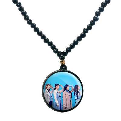 گردنبند پرمانه طرح mamamoo کد pmd.13442 مدل دو طرفه