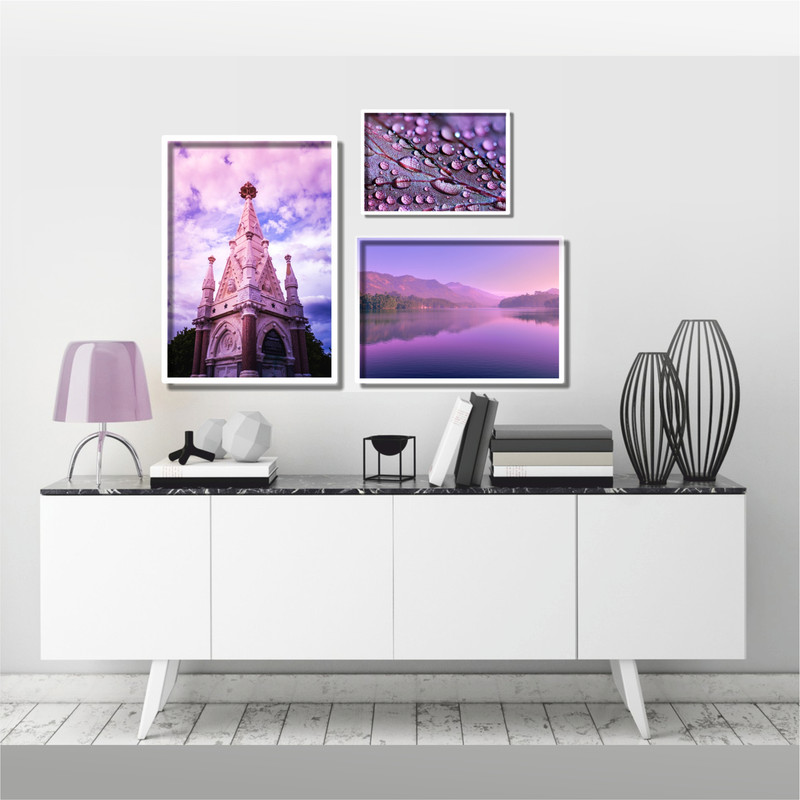 تابلو سه تکه کد SM035W | دنیای قاب