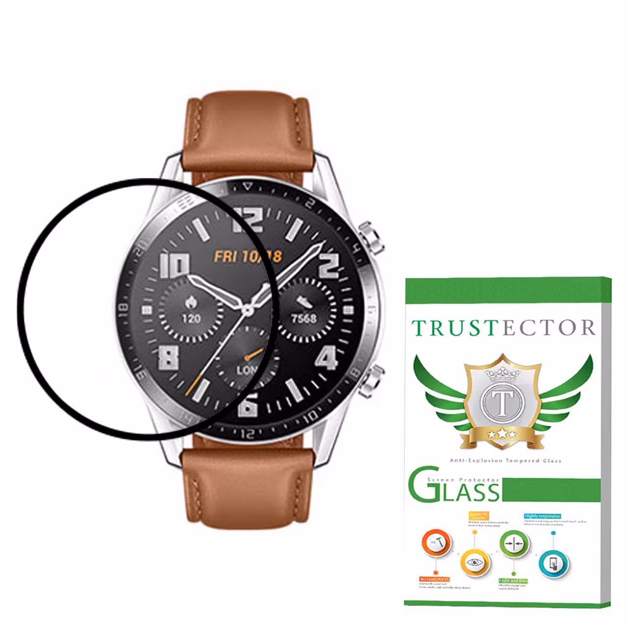 محافظ صفحه نمایش تراستکتور مدل PMMA مناسب برای ساعت هوشمند هوآوی Watch GT 2 46 mm