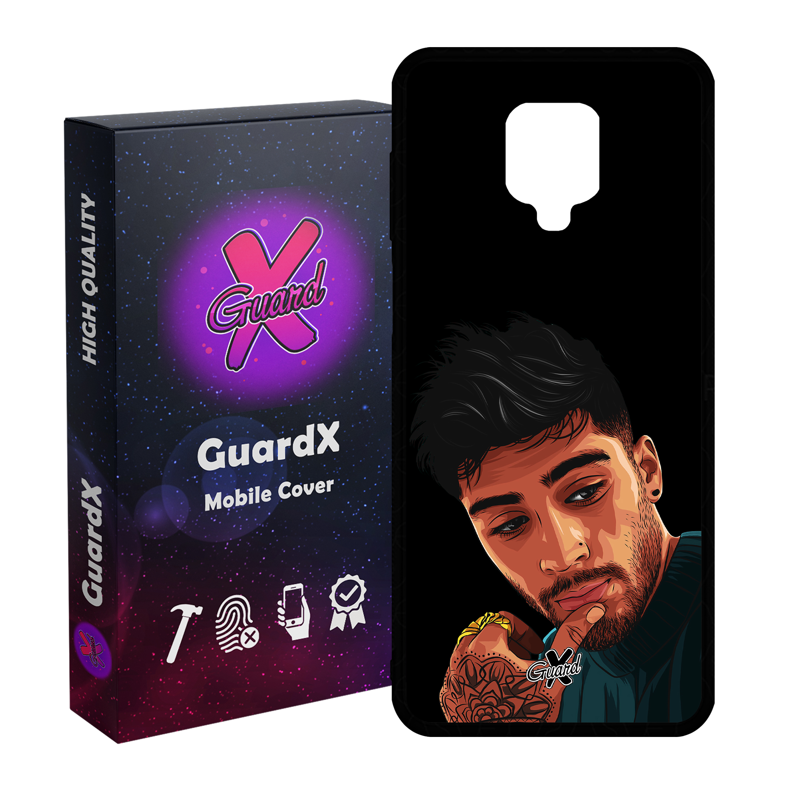 کاور گارد ایکس طرح Zayn مدل Glass10368 مناسب برای گوشی موبایل شیائومی Redmi Note 9S / Note 9 Pro / Note 9 Pro Max