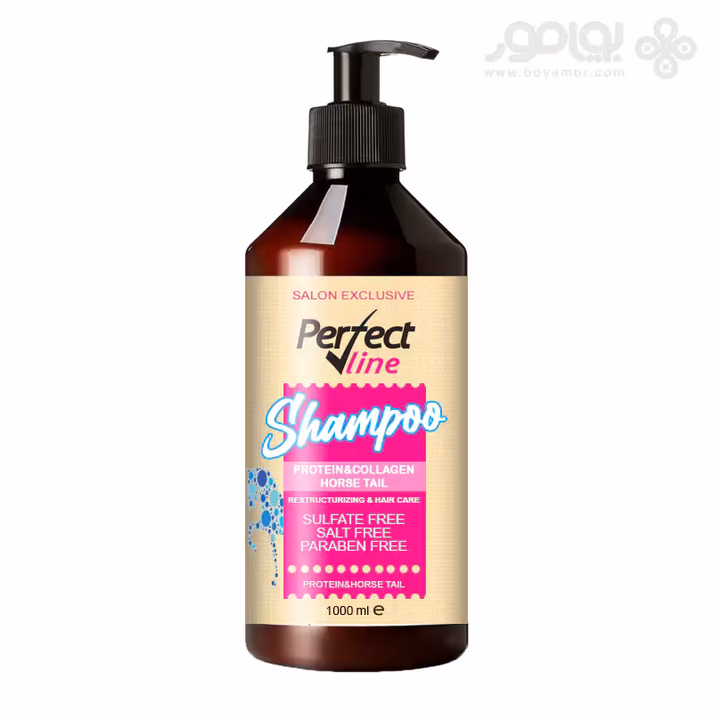 شامپو ترمیم کننده پرفکت لاین مدل COLLAGEN &amp; HORSETAIL حجم 1000 میل