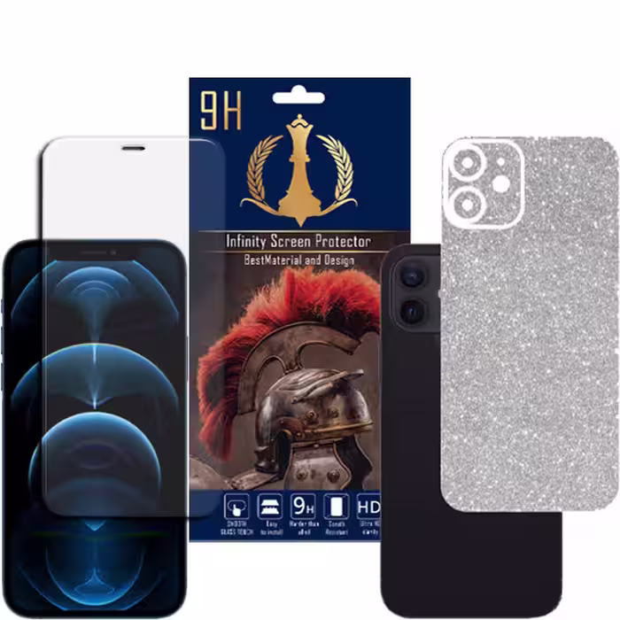 برچسب پوششی اینفینیتی مدل PR MAX مناسب برای گوشی موبایل اپل iPhone 12 MINI به همراه محافظ صفحه نمایش