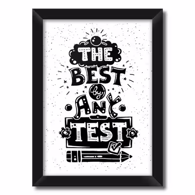 تابلو فنچ آرت طرح The Best By Any Test کد QT102H-BW