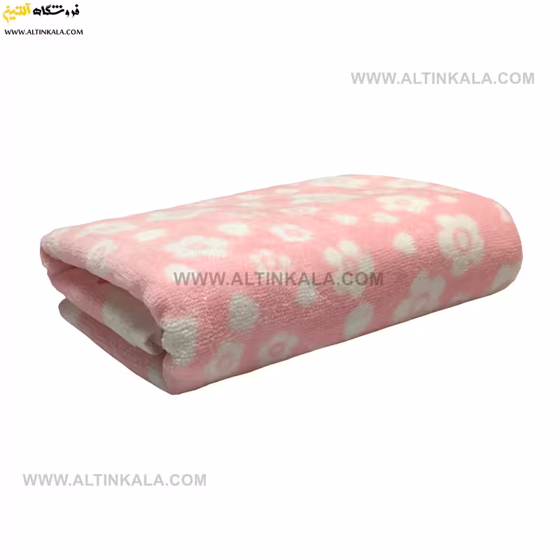 حوله دستی پودایران طرح پارادایس صورتی سایز 40×80