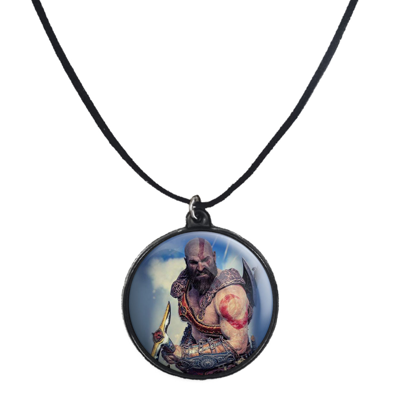 گردنبند پرمانه طرح خدای جنگ کد pmb.1712 مدل دو طرفه