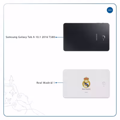 برچسب پوششی ماهوت مدل Real-Madrid مناسب برای تبلت سامسونگ Galaxy Tab A 10.1 2016 T580