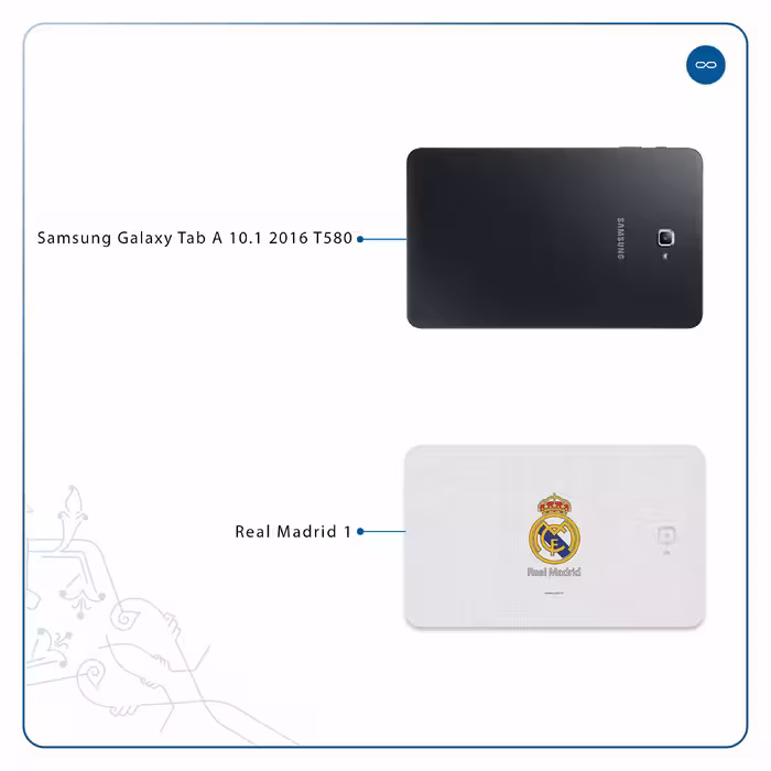 برچسب پوششی ماهوت مدل Real-Madrid مناسب برای تبلت سامسونگ Galaxy Tab A 10.1 2016 T580