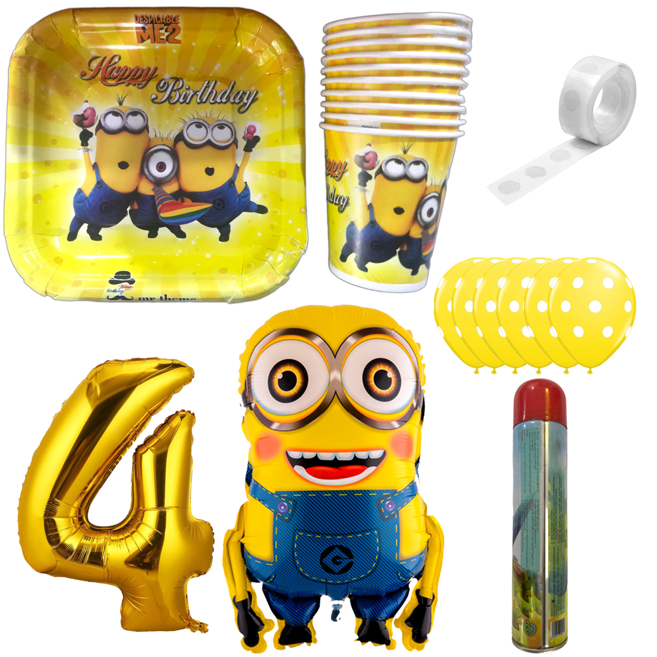 مجموعه 30 عددی تم تولد مسترتم طرح مینیون کد 4