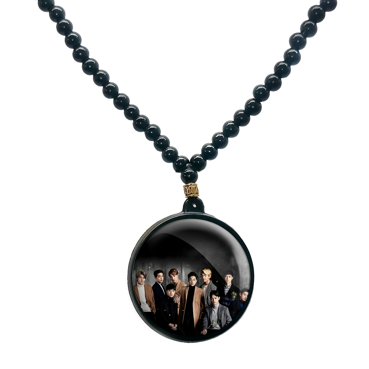 گردنبند پرمانه طرح exo کد pmd.13762 مدل دو طرفه