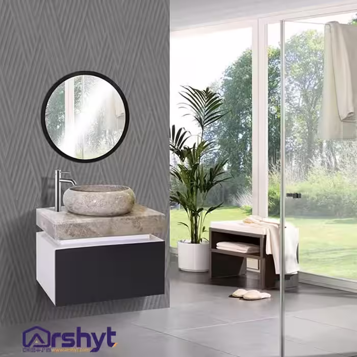 ست آینه و باکس روشویی مدل آردی ال طوسی 40*80 - لوازم خانه و آشپزخانه آرشیت
