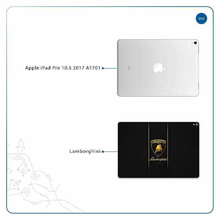 برچسب پوششی ماهوت مدل Lamborghini مناسب برای تبلت اپل iPad Pro 10.5 2017 A1701