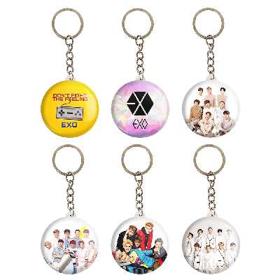 جاکلیدی خندالو مدل گروه EXO کد 640A مجموعه 6 عددی